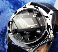 OMEGA 歐米茄 海馬 120 鋼黑色錶盤 男士 石英