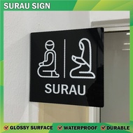 Surau Lelaki / Surau Perempuan / Surau Lelaki & Perempuan Acrylic Sign / WA18
