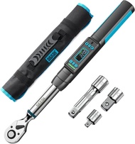 Seesii 3/8" Digital Torque Wrench ±2% Accuracy 0–220 N·m/0–162 ft-lbs LCD Display Real-Time & Peak M