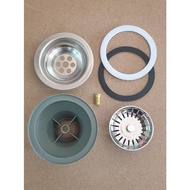 Good Quality 2 1/2" x 1 1/2" Kitchen Sink Waste C/W Filter Tray / Water Stopper