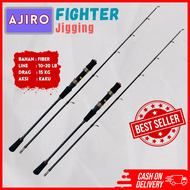 joran jigging ajiro custom fiber solid 150 165 180 198 cm grosir pancing