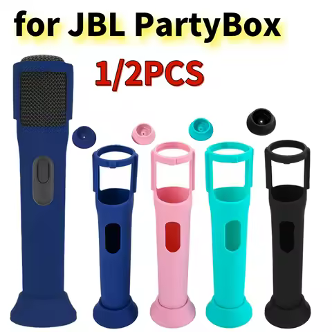 Silicone Case For JBL PartyBox Wireless Microphone Anti-Rolling Protective Case Microphone Cover For