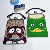 京都綾小路附帶口金包-妖怪(河童與狸貓)