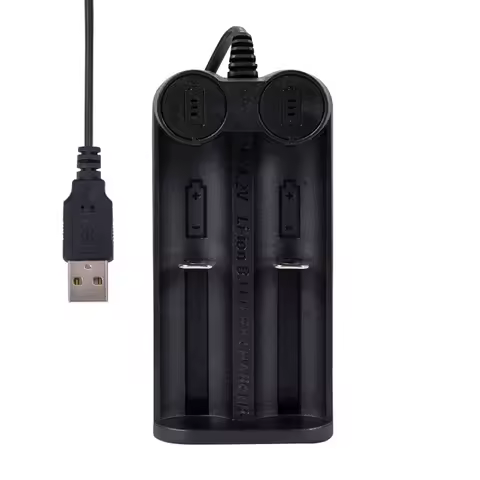 1/ 2 Slot USB 18650 Battery Charger Smart Charging 18650 26650 18350 32650 21700 26700 26500 Li-Ion 