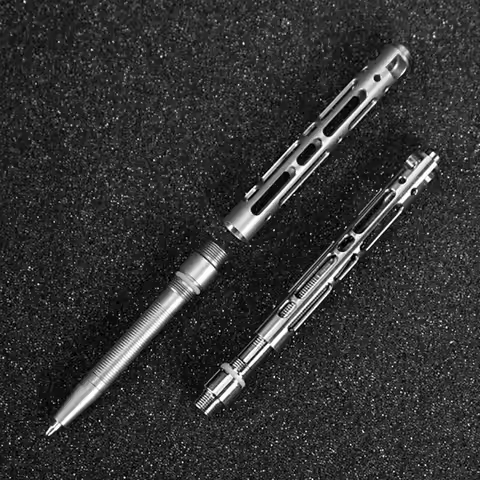 Titanium TC4 Tactical Pen Self Defense Outdoor Tool Keychain Portable Pocket Business Writing Pen Br