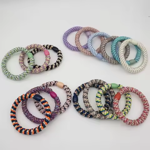 3pcs Fashion Knekki Haar Elastiek Hair Bands For Women Big Nylon Hair Tie girl Elastic Ponytail head