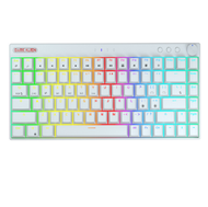 全城熱賣 - 蓄電三模發光無線機械鍵盤(青軸白色）
