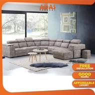Messi 7 Seater Corner Sofa With Cup Holder [Free Installation]