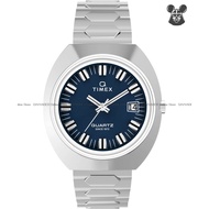 TIMEX TW2Y33100 Men's Watch Q Timex 1972 Time Machine Reissue Date Tonneau Case Quartz 39mm SS Brace