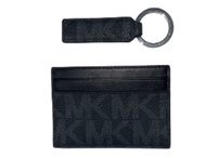 Gifting Boxed Signature Leather Card Holder Wallet with Key Ring