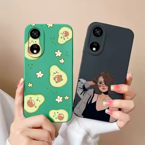 For Itel P55 5G Phone Case Cover Luxury Avocado Pattern Liquid Soft Silicone Screen Protector Bumper
