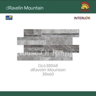 Roman Interlock dRavelin Mountain 60x30 / Keramik Dinding Batu Alam