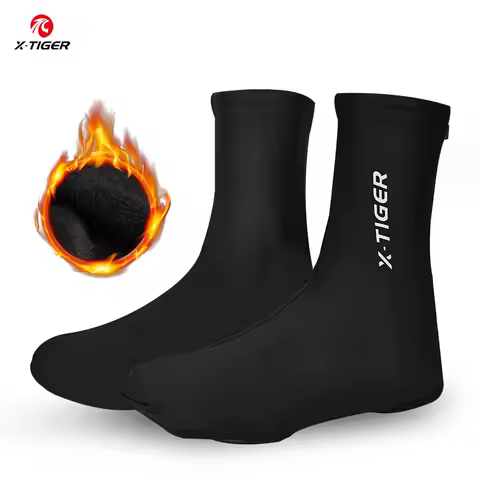 X-TIGER Winter Cycling Shoes Cover Thermal Fleece MTB Bike Overshoes Waterproof waterproof shoes cov