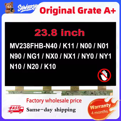 Original New A+ 23.8'' Only Lcd Glass Screen MV238FHB N40 K11 K10 N00 N01 N90 NG1 NX0 NX1 NY0 NY1 N1