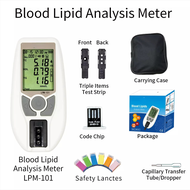 เครื่องวัดทดสอบไขมัน Monitor HDL LDL Triglycerides Cholesterol Test Meter Monitor With Test Strips And Lancets Home Use Portable