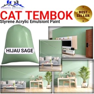 cat tembok warna khusus hijau sage exterior for interior