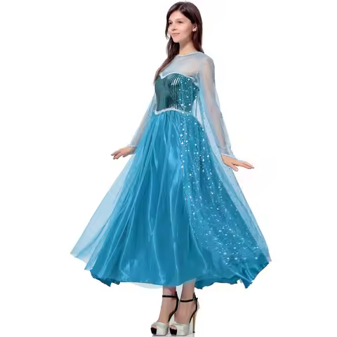 Halloween Frozen Adult Dress Elsa Princess Dress Frozen Dress Adult Costume