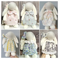 No doll-18/31cm Shy Rabbit doll Strap Skirt Hair Accessories Cute Rabbit doll Baby Clothes Rabbit do