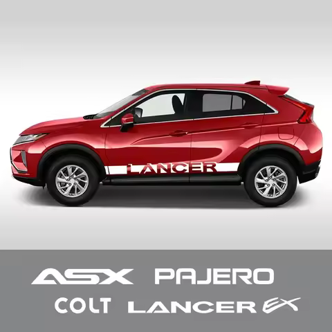 For Mitsubishi Asx Lancer Lancer-ex Outlander Ralliart Car Body Decals Stripes Stickers Auto Side Do