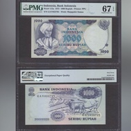 uang kuno 1000 1975 pmg 67
