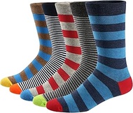 Men's Fun Dress Socks Colorful Funky Patterned Cotton Crew Socks