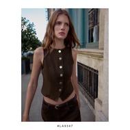 LA9347 - Coffee Sleeveless | Vest