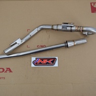 คอท่อพร้อมใส้ CT125 ( Gen 1-2 ) Nkracing วัสดุสแตนเลส ช่วยระบายความร้อน