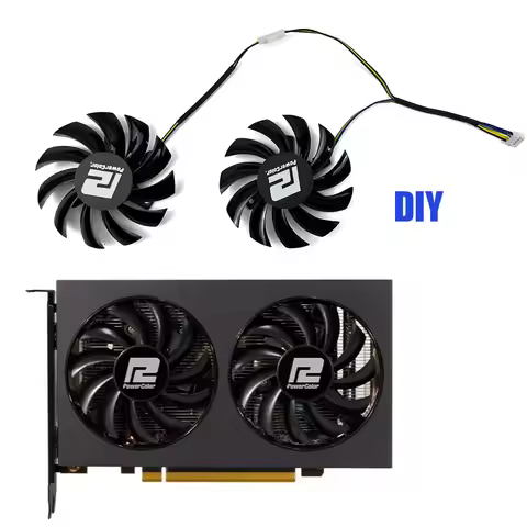 DIY 4PIN NEW 75MM 4PIN PLD08010S12H Cooling Fan AMD Radeon RX 6500 XT GPU FAN For Powercolor Fighter