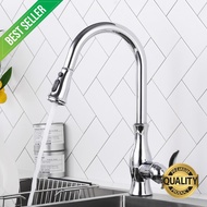 Haliaeetus Pull Out Kitchen Faucet Brass Mixer Tap Sink Kitchen Faucet Spray Chrome Hot&amp;Cold Water