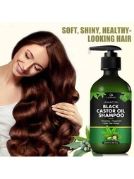 蓖麻油洗髮精 - 適合所有髮質和類型的日常清潔洗髮精,滋養和補充頭皮