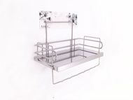 免鑽孔無痕貼片廚房架　調味料罐架　萬用架　廚房置物架廚房收納