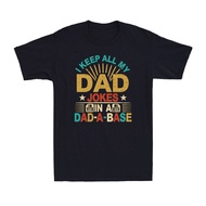 I Keep All My Dad Jokes In A Dad A Base Dad Jokes Vintage Men's T-Shirt