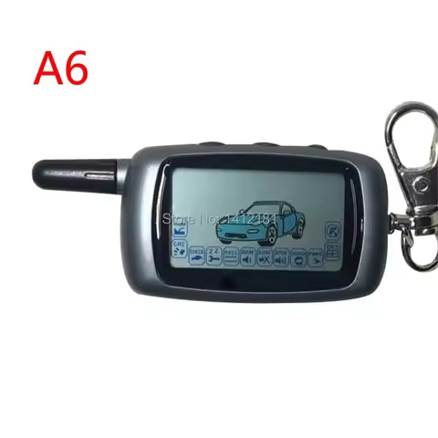 A6 2-way Lcd Remote Control Key Chain Keychain for Russian Twage Starline A6 Two Way Car Alarm KGB F