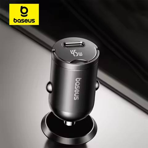 Baseus 45W Mini Car Charger QC PD PPS UFCS Fast Charging 12-24V Lighter Car USB-C Type C Charger For