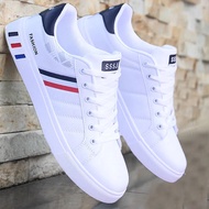 【Ready Stock】Men's shoes/Kasut lelaki kasut hitam  kasut raya lelaki  White Casual Shoes Men Leather Sneakers Breathable