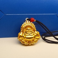 Gold Buddha Pendant with Necklace Lucky Charm Gold Buddha Necklace Pendant Lucky Buddha Gold Pendant