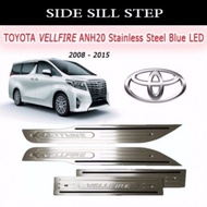 Door Step/Side Steel Plate Toyota Alphard / Vellfire ANH20/ANH30 2008-2018Y (Blue Led)