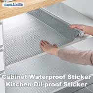 JustLiving Kitchen Oil Proof Sticker Thickening Cabinet Waterproof Sticker Cabinet Moistureproof Alu