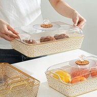 Buffet Place Aesthetics Buffet Container Buffet Place with Handle Cracked Motif Thousand Gold Aesthe