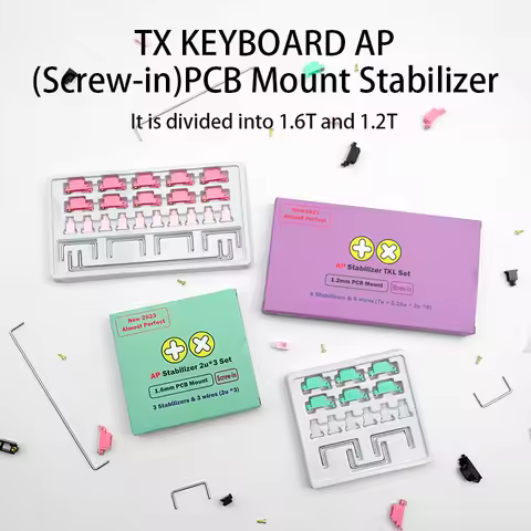 TX KEYBOARD AP 1.6 PCB Screw-in Stabilizers PCB Mount Screw in With Balancing Steel Wire 2u 6.25u 7u