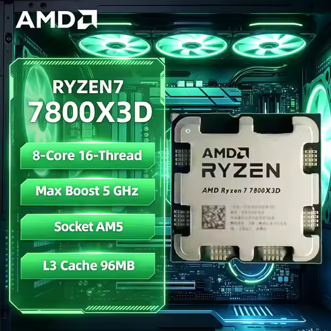 AMD Ryzen 7 7800X3D R7 7800X3D CPU 8-Core 16-Thread 5GHz Unlocked Desktop Processor Socket AM5 Gamin