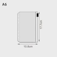 10Pcs A5 A6 A7 Binder Pocket Binder Zipper Folders for 6 Ring Notebook Divider Page Waterproof PVC