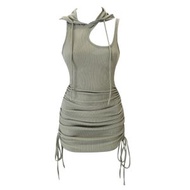 全城熱賣 - 無袖連帽連衣裙(綠色 均碼)