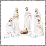 Christ Nativity Statue Nativity Scene Set As Shown Resin Little Jesus Manger Miniature Church Decora