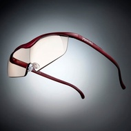 日本職人推薦 日本Hazuki眼鏡式放大鏡1.6倍 茶色鏡片 紅 母親節