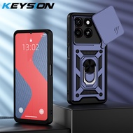 Keysion Ốp điện thoại chống sốc trường hợp đối với ZTE Blade A55 A35 Silicone + PC trượt camera khun