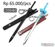 Gantungan kunci pedang kirito asuna sword art online spade anime