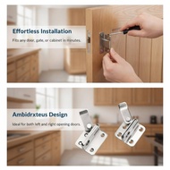 [EHEH] Flip Slide Bolt Latch Safety Gate Door Lo Catch Easy Install Stainless Steel Latch for Patio 