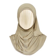 Premium Cotton Lycra Shawl Hijab Scarf Penutup Kepala Wanita Muslimah Nyaman Asli Original - Olive