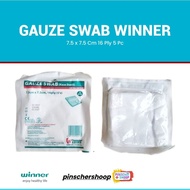 Winner Gauze Swab 7.5 x 7.5 Cm 16 Ply 5's Sterile Folding Gauze / Pack